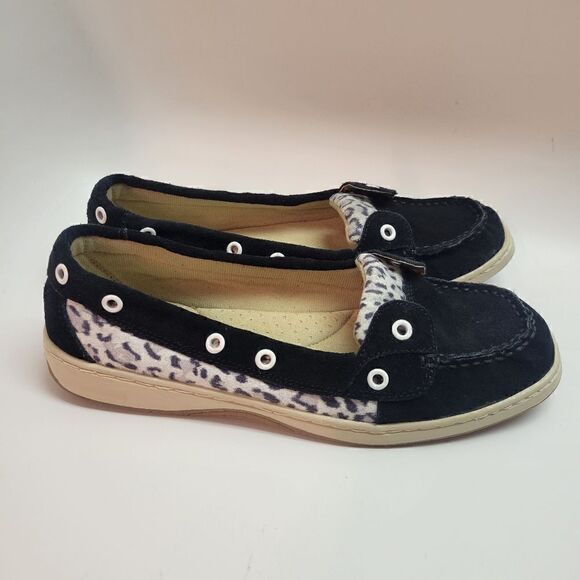 New I 🤍 Comfort Suede Sammy Leopard Loafers - Picture 1 of 8